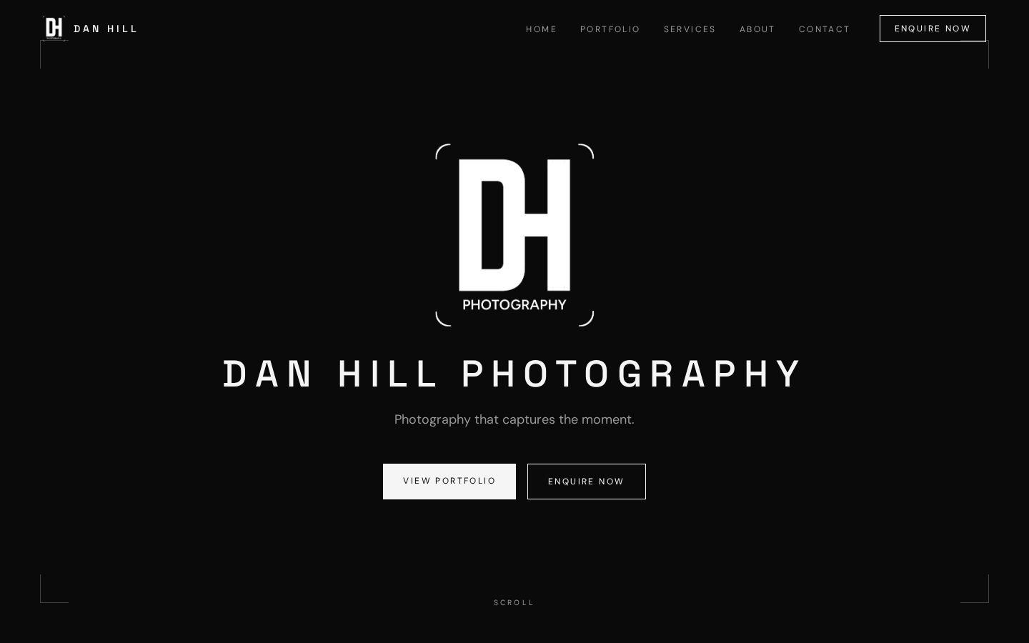 Dan Hill Photography website concept