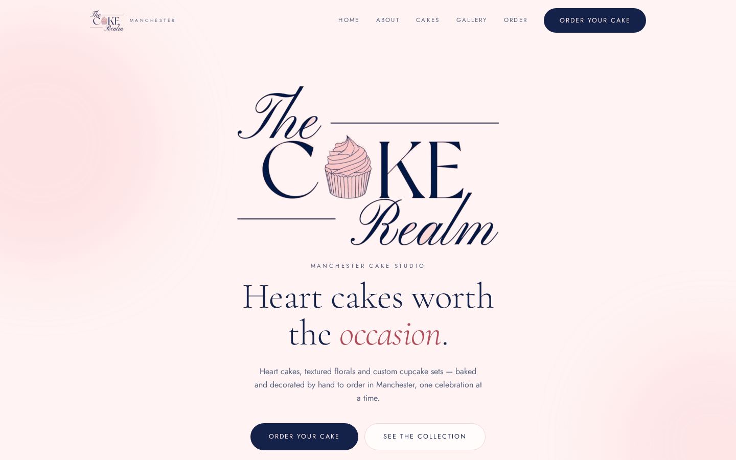 The Cake Realm website concept